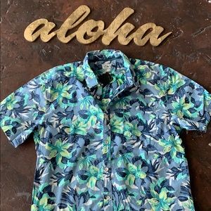 NWT quicksilver Hawaiian shirt 💯 cotton